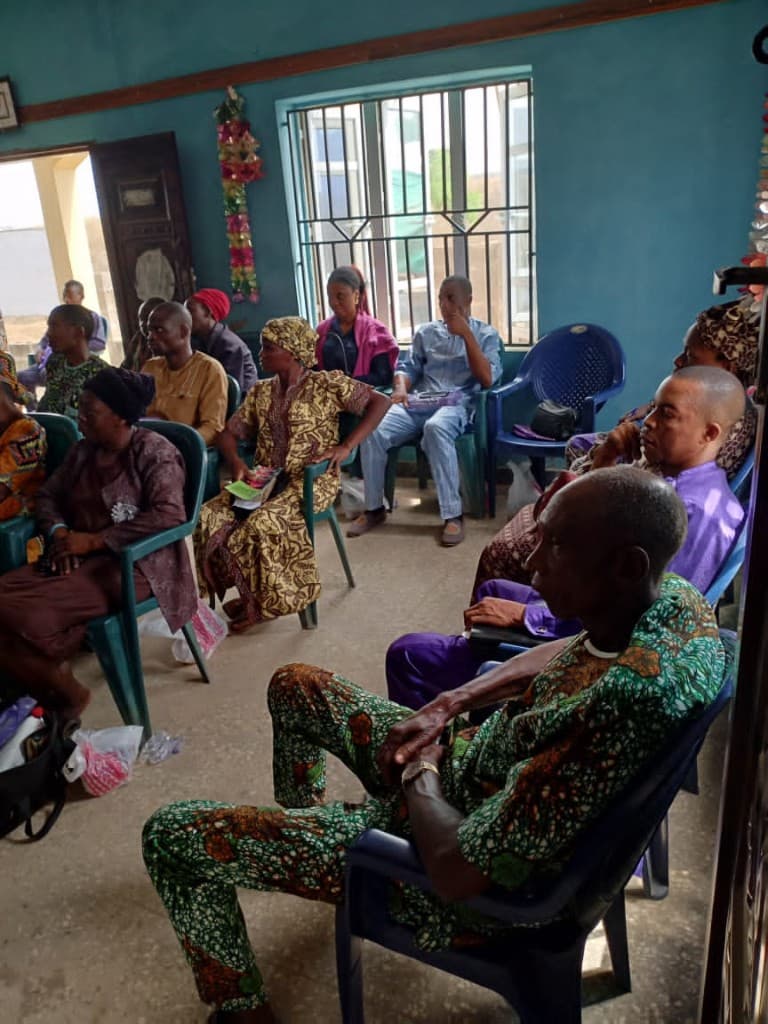 Saints gathered in fellowship during a service